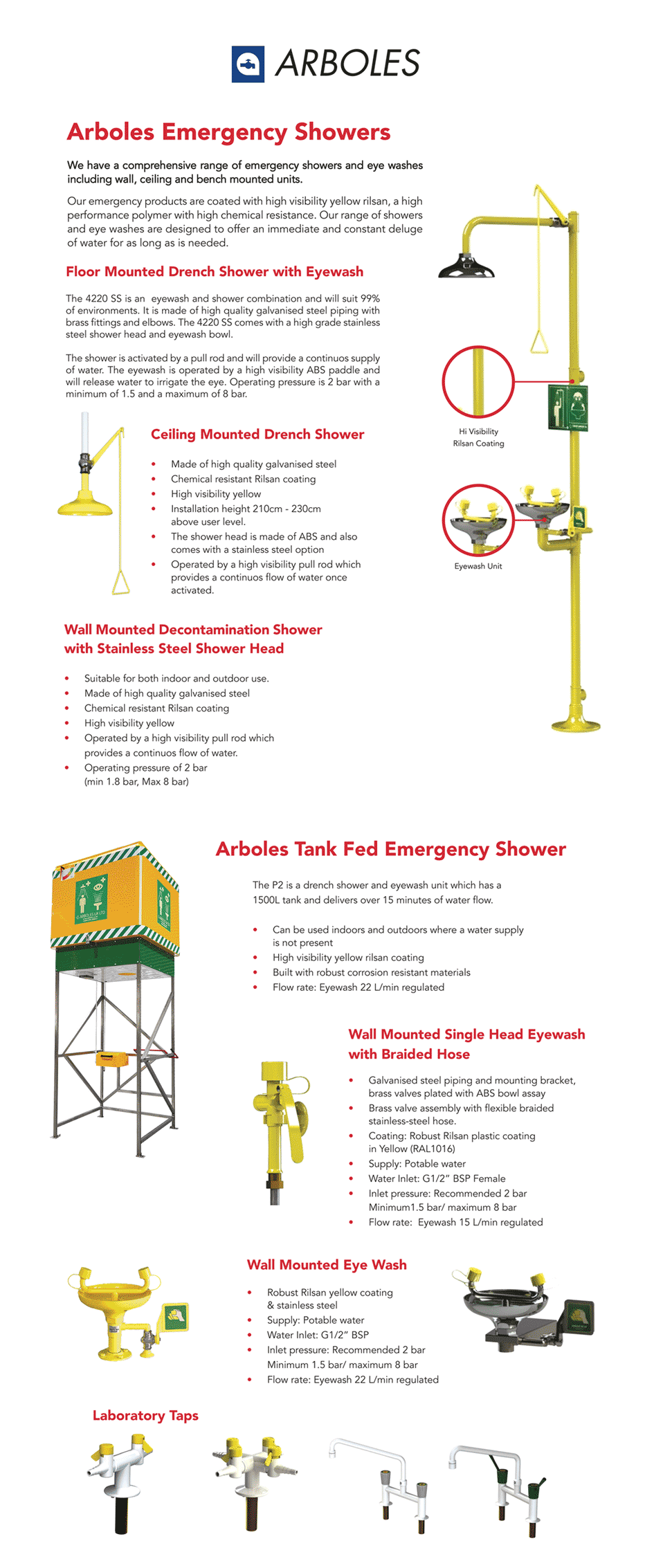 Arboles Emergency Showers and Eyewash