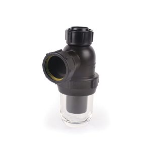 Vulcathene Anti-Siphon Bottle Trap (Glass Base)